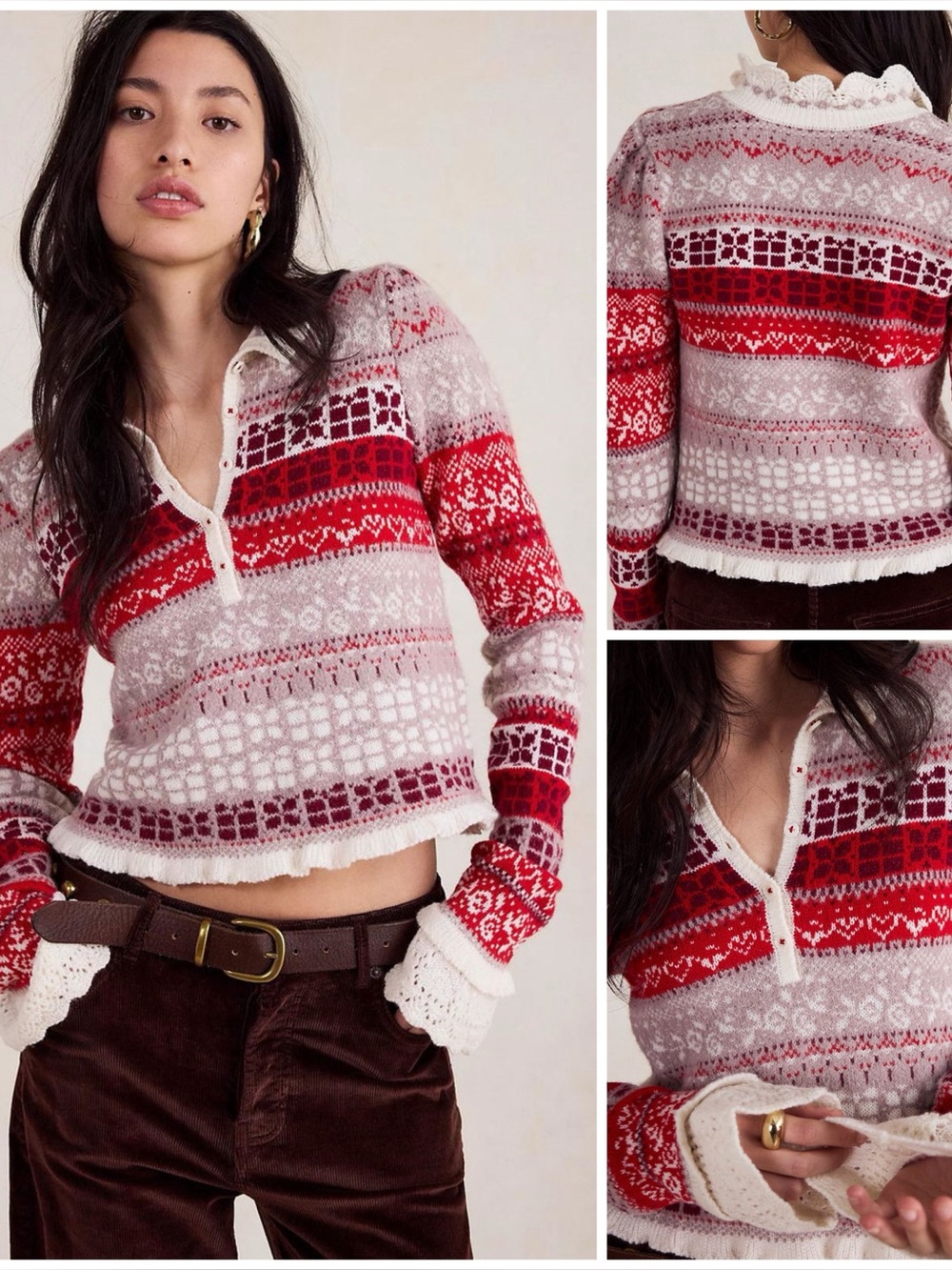 𝓯𝓹 Free People ~ 🍒 Gift Wrapped Henley Top